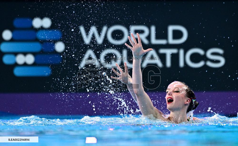 (SP)QATAR-DOHA-WORLD AQUATICS CHAMPIONSHIPS-ARTISTIC SWIMMING-WOMEN'S DUET FREE