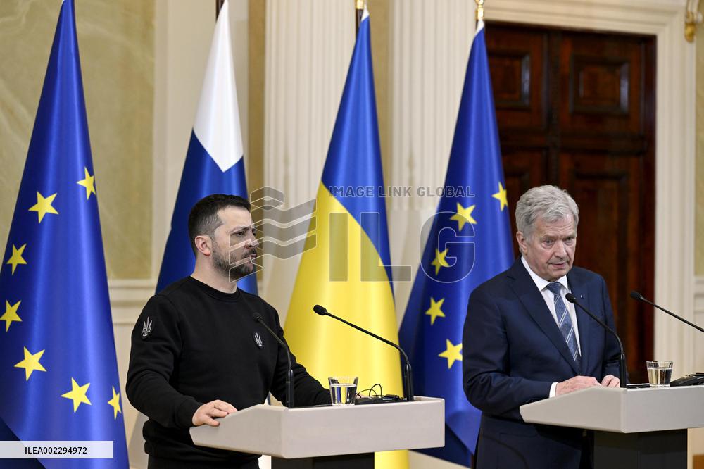 President of Ukraine Volodymyr Zelensky visit in Finland