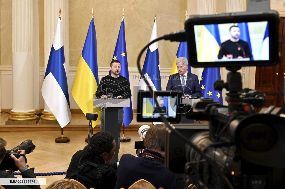 President of Ukraine Volodymyr Zelensky visit in Finland