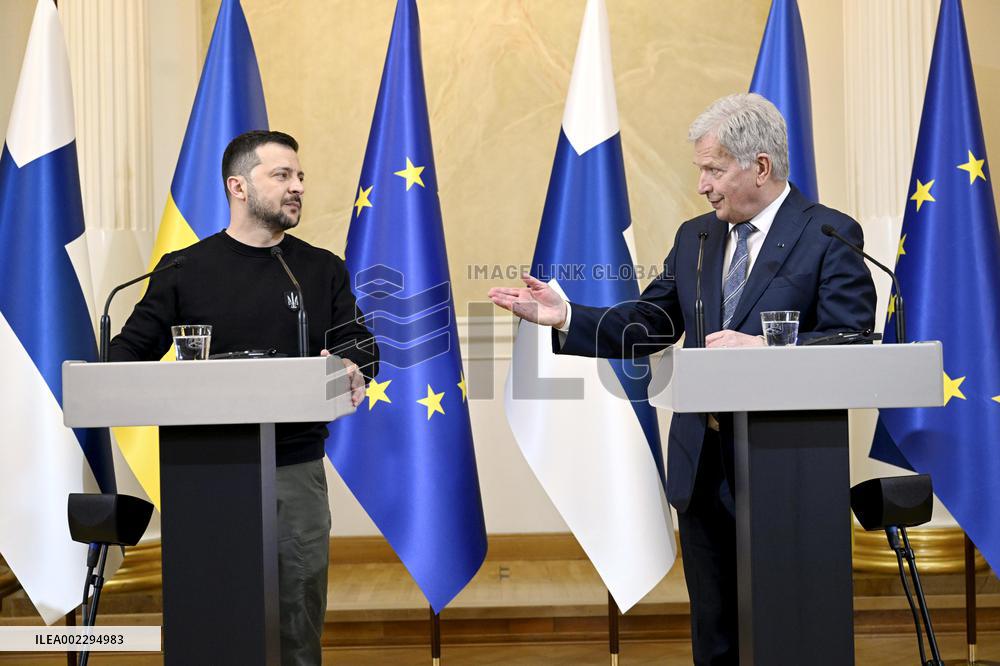 President of Ukraine Volodymyr Zelensky visit in Finland