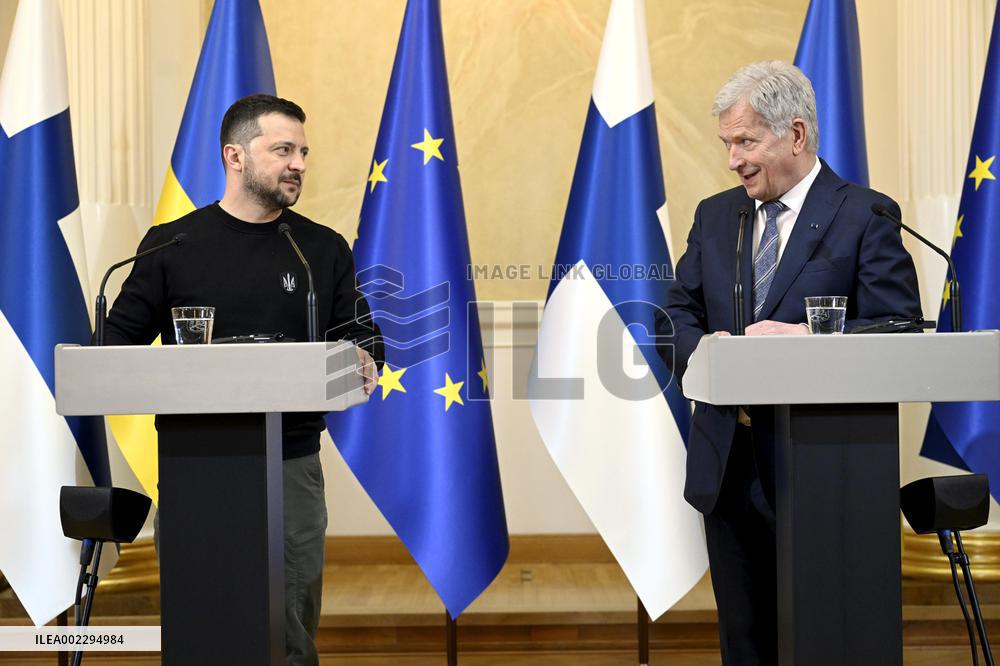 President of Ukraine Volodymyr Zelensky visit in Finland