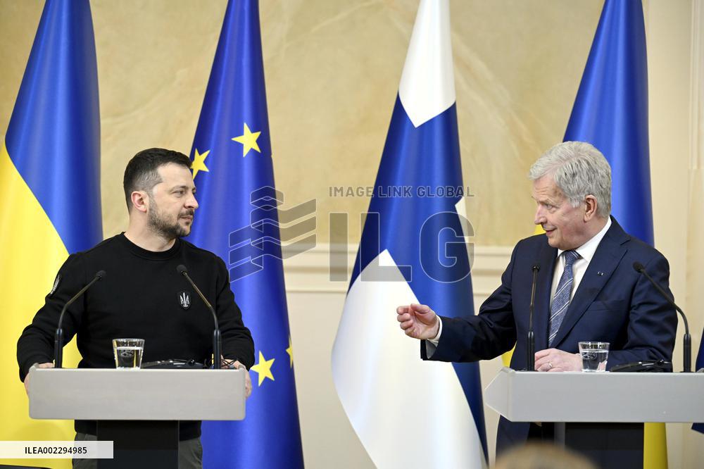 President of Ukraine Volodymyr Zelensky visit in Finland