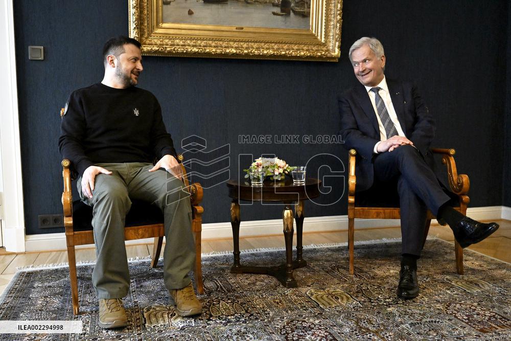 President of Ukraine Volodymyr Zelensky visit in Finland