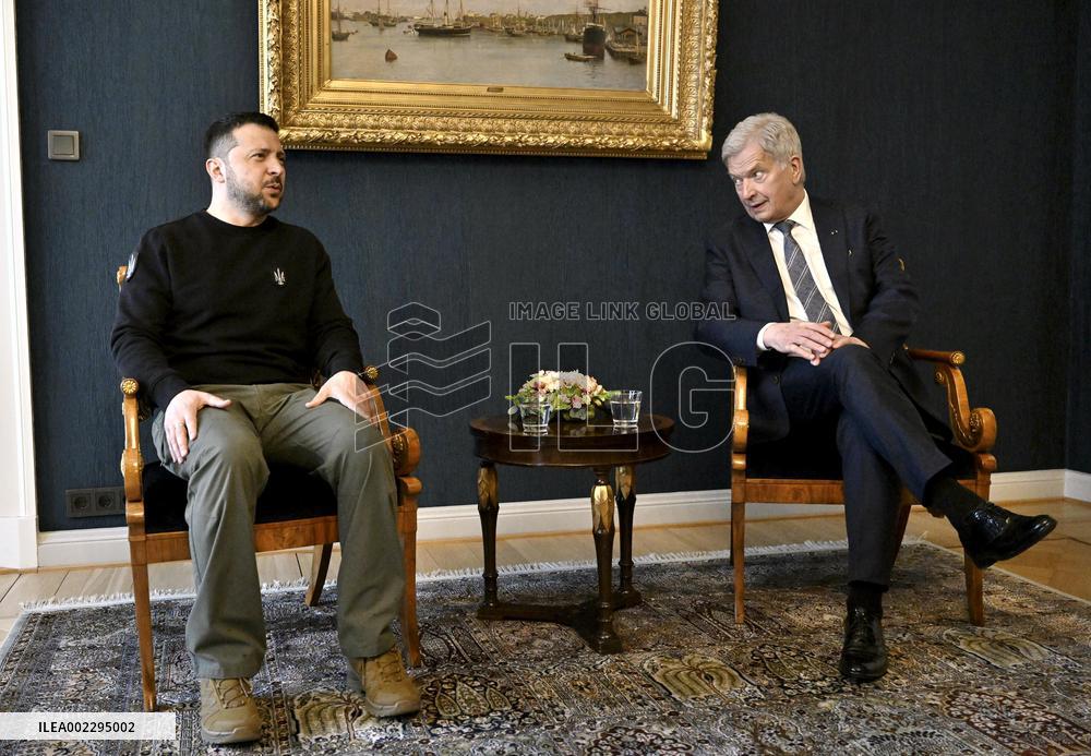 President of Ukraine Volodymyr Zelensky visit in Finland