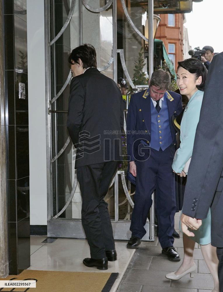 Japan crown prince arrives in London to attend king's coronation