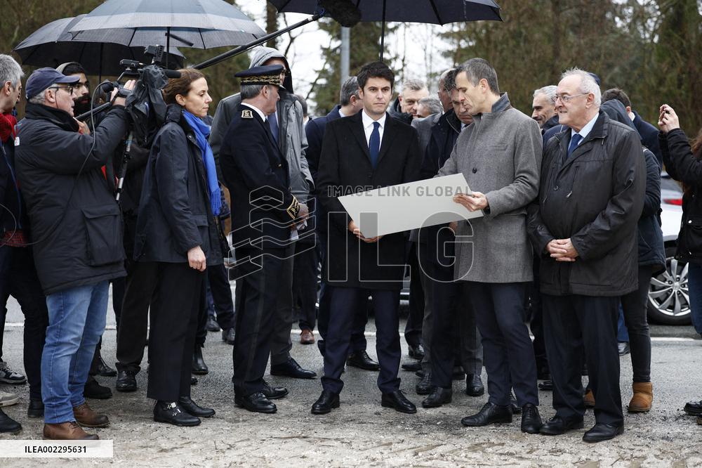 PM Attal In Pas-De-Calais To Meet People Affected By Floods