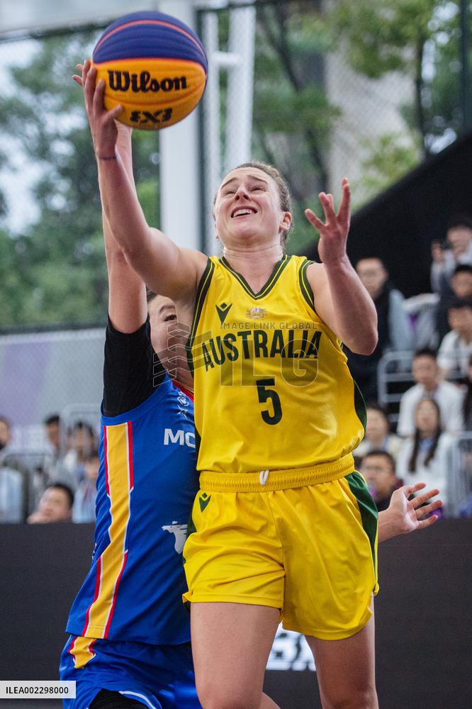(SP)CHINA-WUHAN-3X3 BASKETBALL-FIBA WOMEN'S SERIES-MONGOLIA VS AUSTRALIA (CN)
