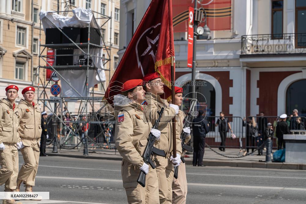 RUSSIA-VLADIVOSTOK-VICTORY DAY PARADE-REHEARSAL