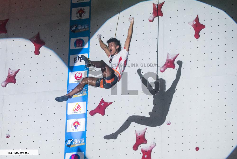 (SP)INDONESIA-JAKARTA-IFSC-CLIMBING WORLD CUP 2023-MEN'S SPEED-FINAL