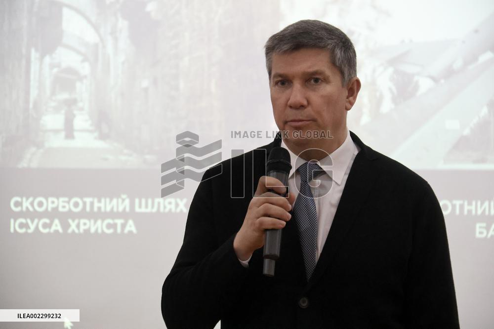 Opening of Sorrowful Way of Bakhmut exhibition in Kyiv