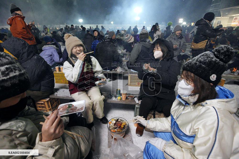Barbecue festival in northern Japan