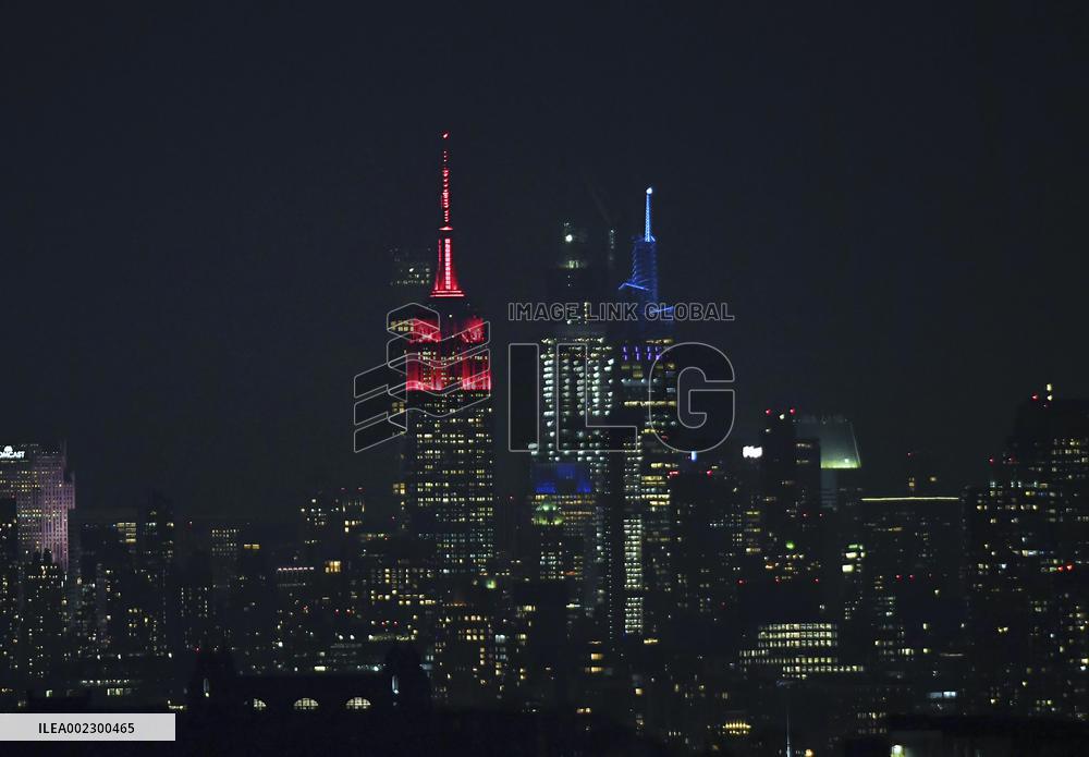 U.S.-NEW YORK-EMPIRE STATE BUILDING-CHINESE LUNAR NEW YEAR-LIGHTING