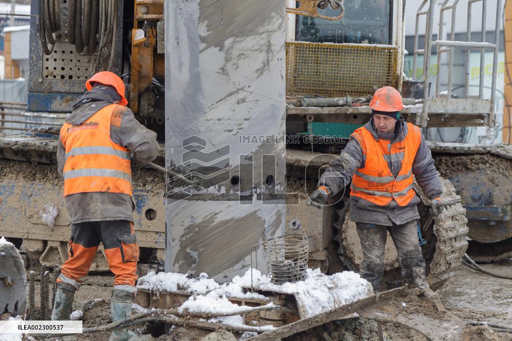 Repair works at Kyiv Metro tunnel
