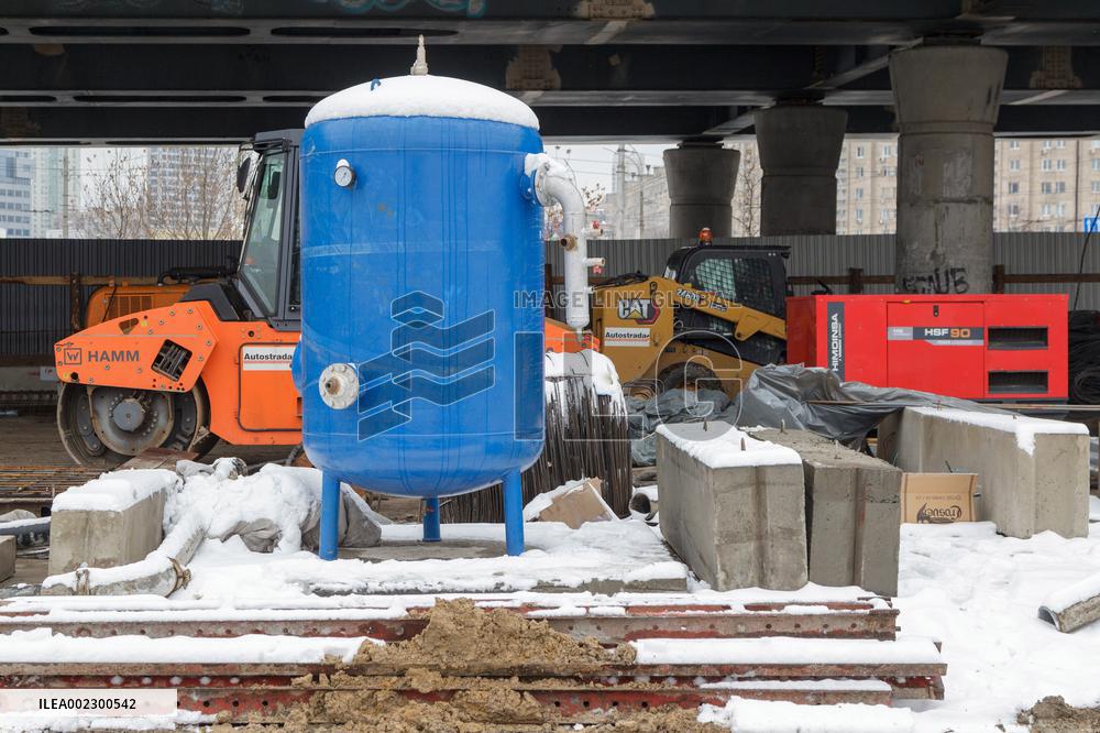Repair works at Kyiv Metro tunnel