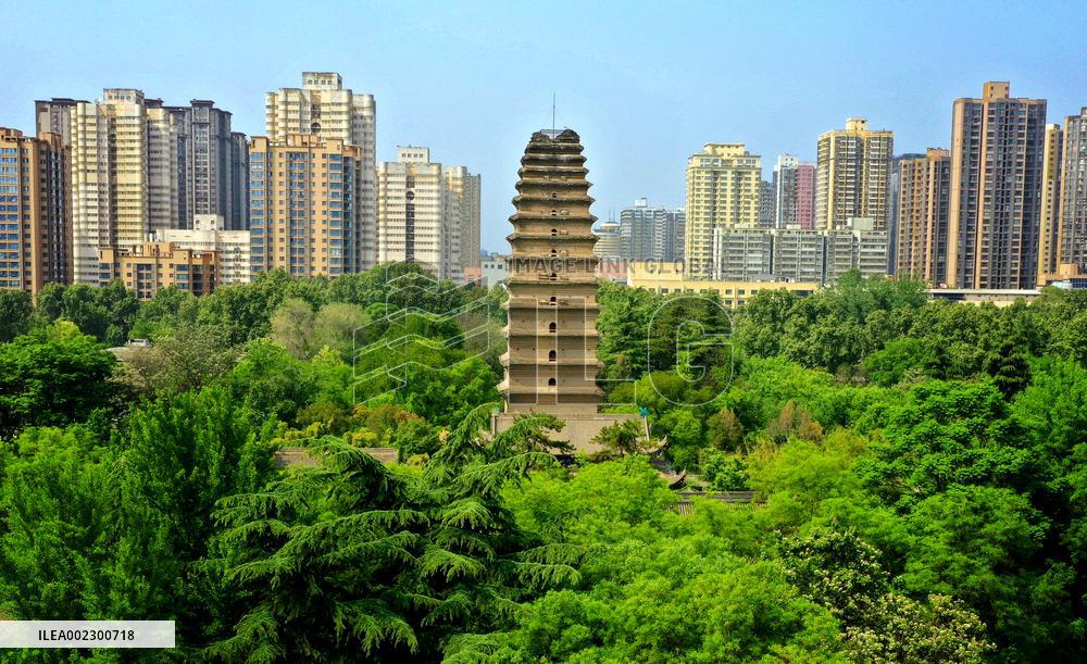 CHINA-SHAANXI-XI'AN-LANDMARK-SMALL WILD GOOSE PAGODA (CN)