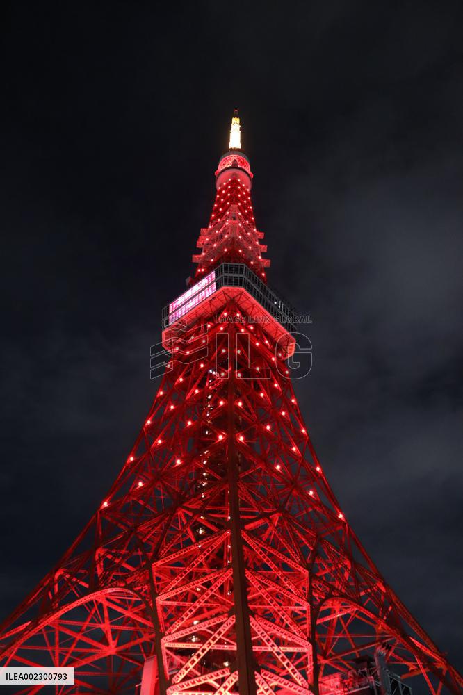 JAPAN-TOKYO-TOKYO TOWER-CHINESE NEW YEAR-ILLUMINATION