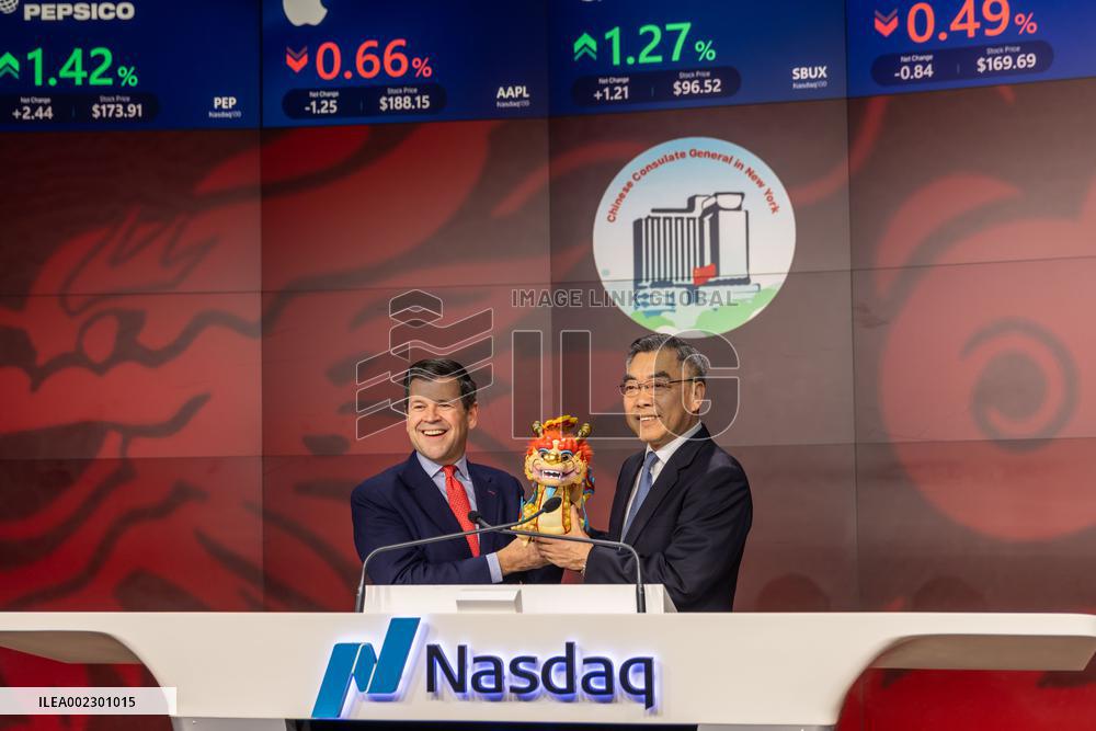 U.S.-NEW YORK-NASDAQ-CHINESE LUNAR NEW YEAR