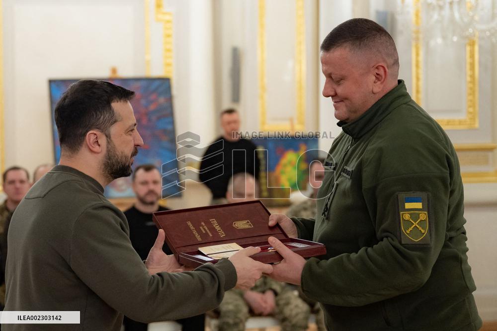 Ukraine's President Zelenskyy Awards Presentation - Kyiv