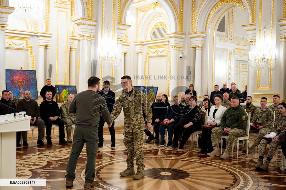 Ukraine's President Zelenskyy Awards Presentation - Kyiv