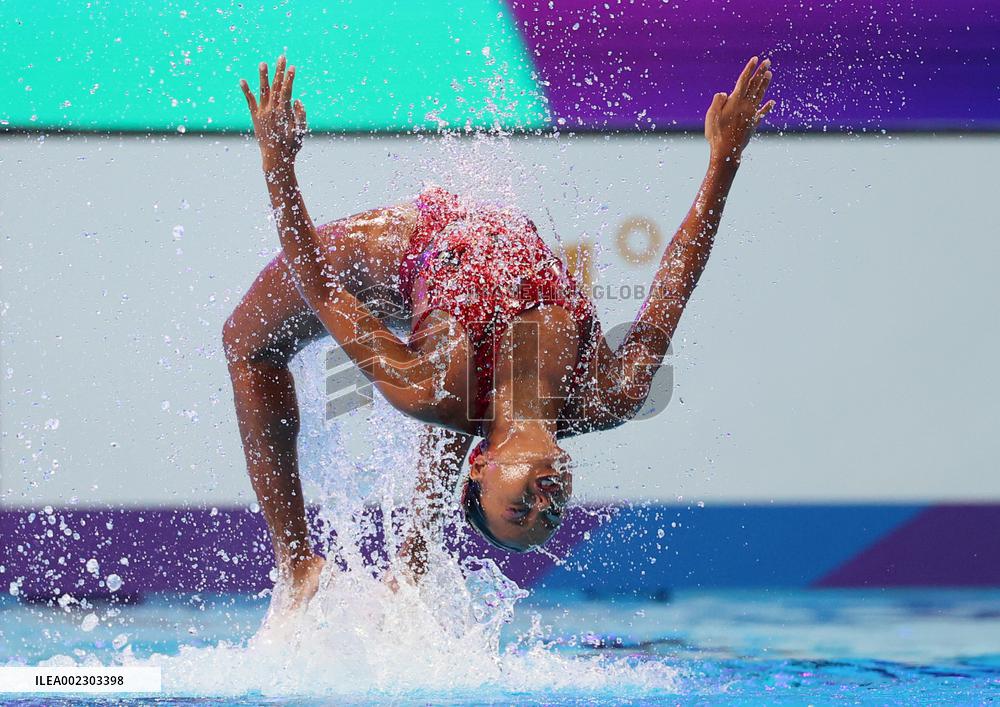 (SP)QATAR-DOHA-ARTISTIC SWIMMING-WORLD AQUATICS CHAMPIONSHIPS-MIXED DUET FREE
