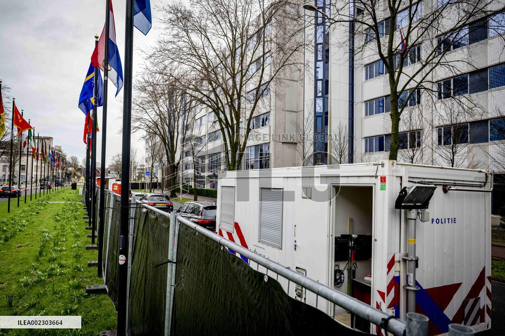 Extra security around the Israeli embassy in The Hague