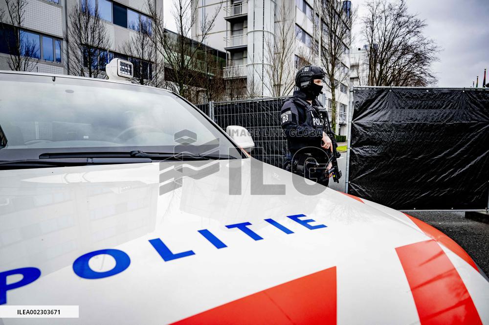 Extra security around the Israeli embassy in The Hague