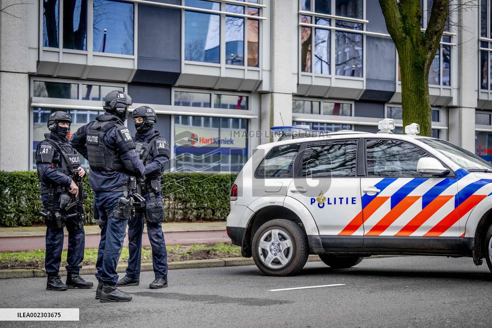 Extra security around the Israeli embassy in The Hague
