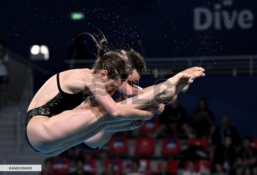 (SP)QATAR-DOHA-WORLD AQUATICS CHAMPIONSHIPS-DIVING-MIXED 3M SYNCHRONISED