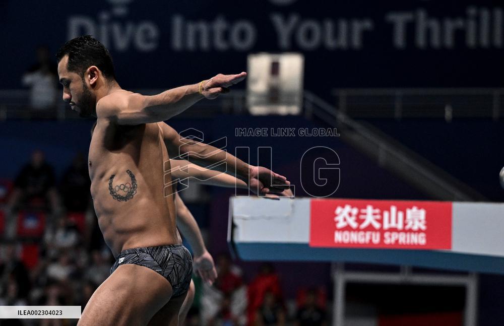 (SP)QATAR-DOHA-WORLD AQUATICS CHAMPIONSHIPS-DIVING-MIXED 3M SYNCHRONISED