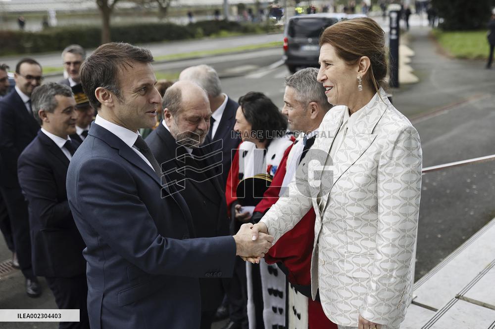 President Emmanuel Macron Visit To Bordeaux
