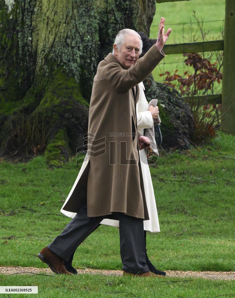 Royals At Church Service - Sandringham