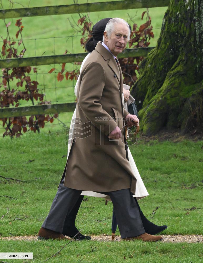 Royals At Church Service - Sandringham