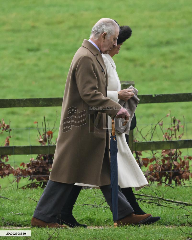 Royals At Church Service - Sandringham