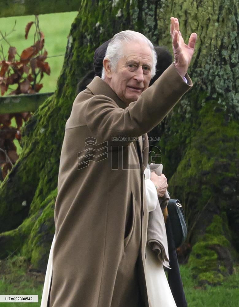 Royals At Church Service - Sandringham