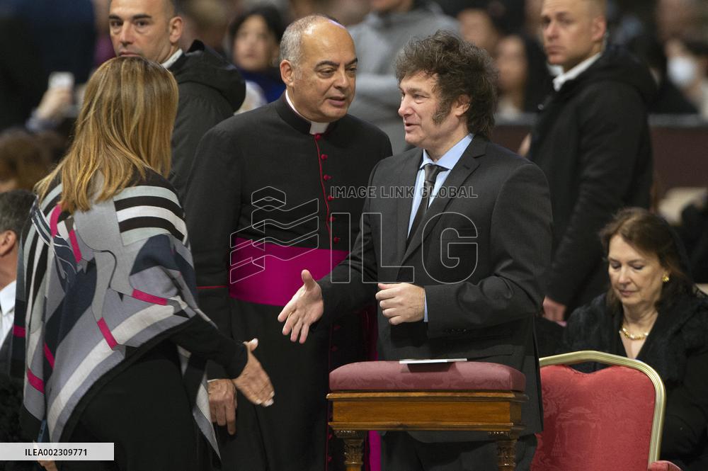 Argentine President Javier Milei At The Vatican