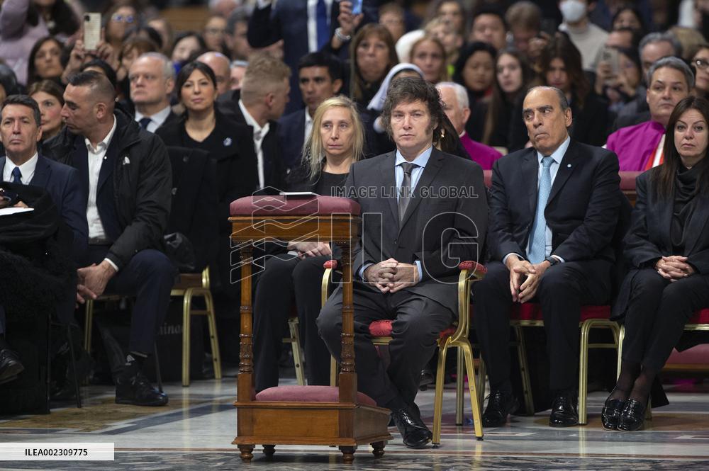 Argentine President Javier Milei At The Vatican