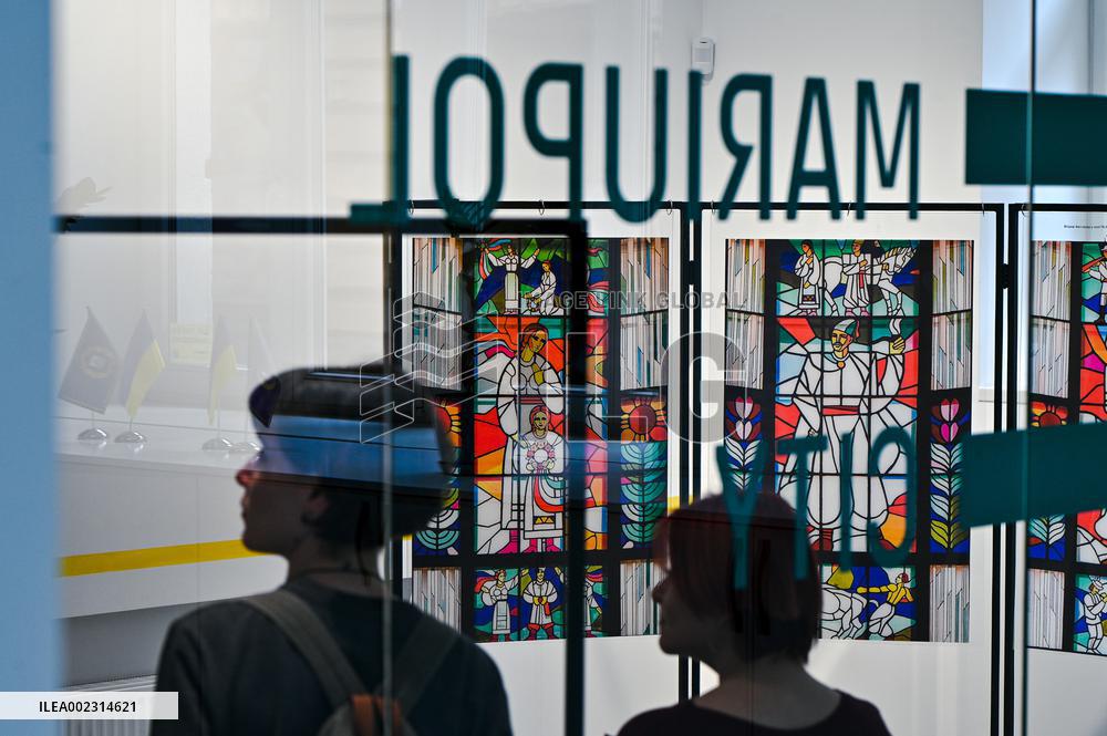 Photo exhibition of Mariupol stained glass windows in Lviv