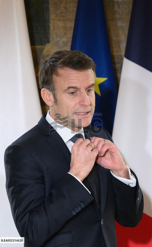 President Macron Welcomes Polish Prime Minister Tusk - Paris