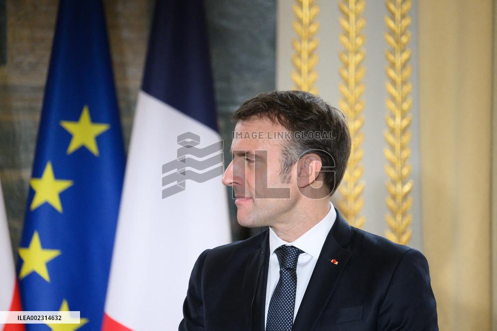 President Macron Welcomes Polish Prime Minister Tusk - Paris
