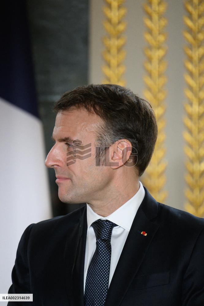 President Macron Welcomes Polish Prime Minister Tusk - Paris