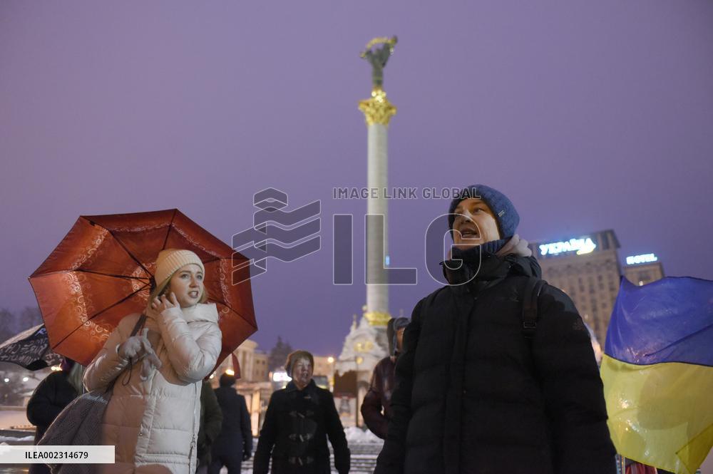 Rally in support of Valerii Zaluzhnyi in Kyiv