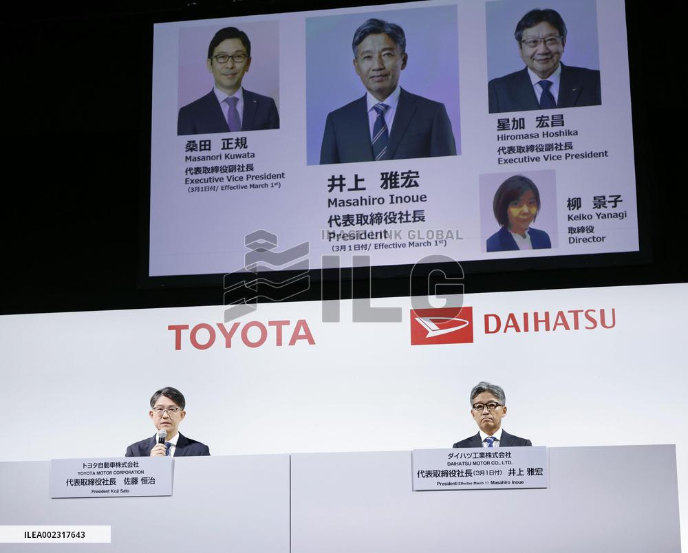Replacement of Daihatsu Motor president