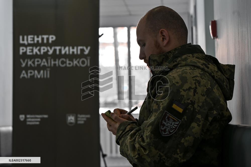 Ukrainian Army Recruitment Centre in Lviv