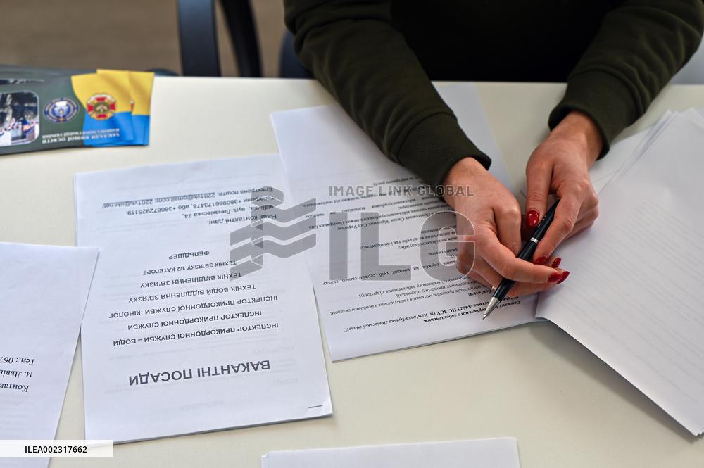 Ukrainian Army Recruitment Centre in Lviv