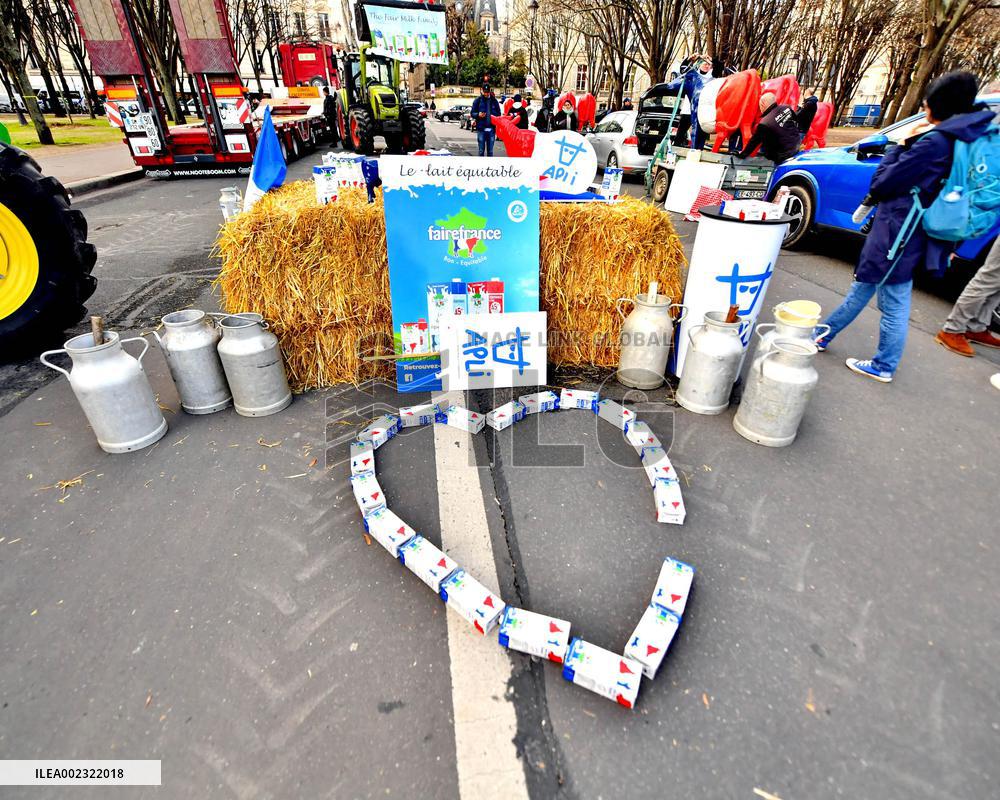 Protest Of Milk Producers - Paris