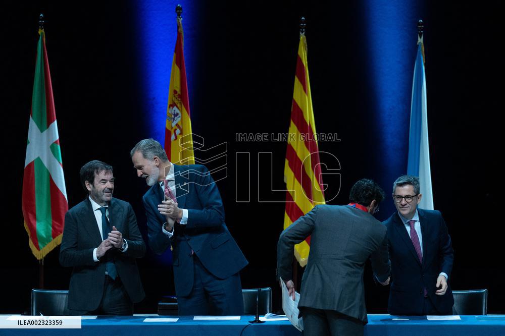 King Felipe At New Promotion Of Judges Presentation - Barcelona