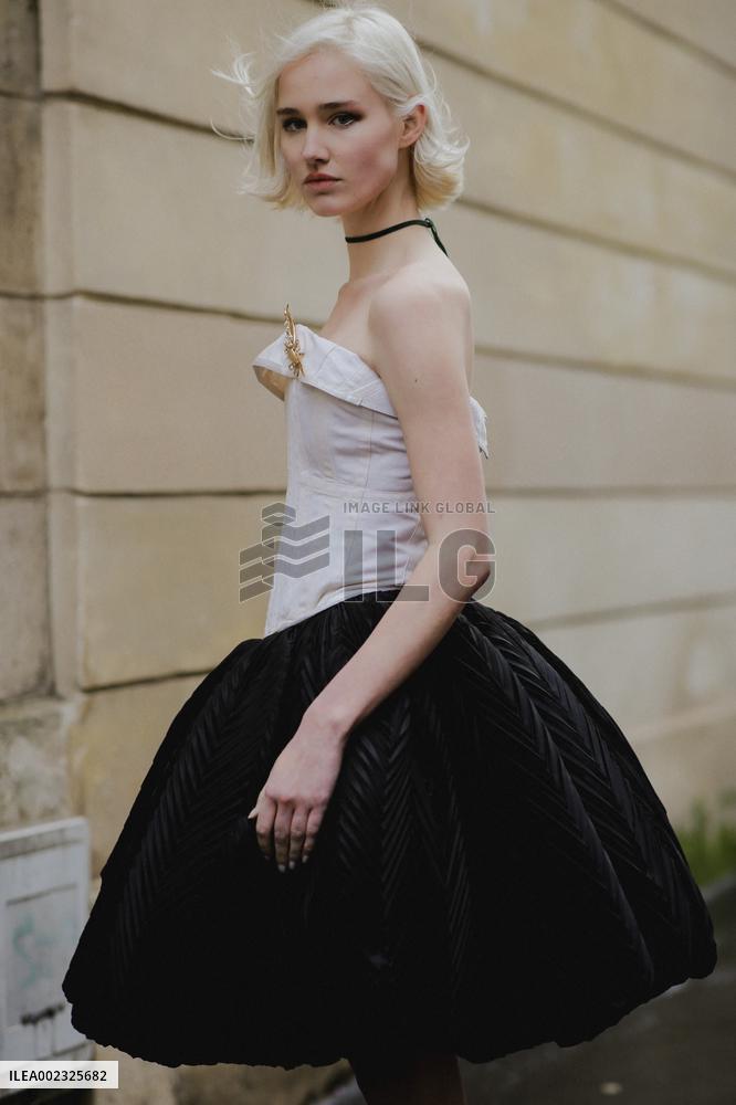 PFW - Street Style At Georges Hobeika