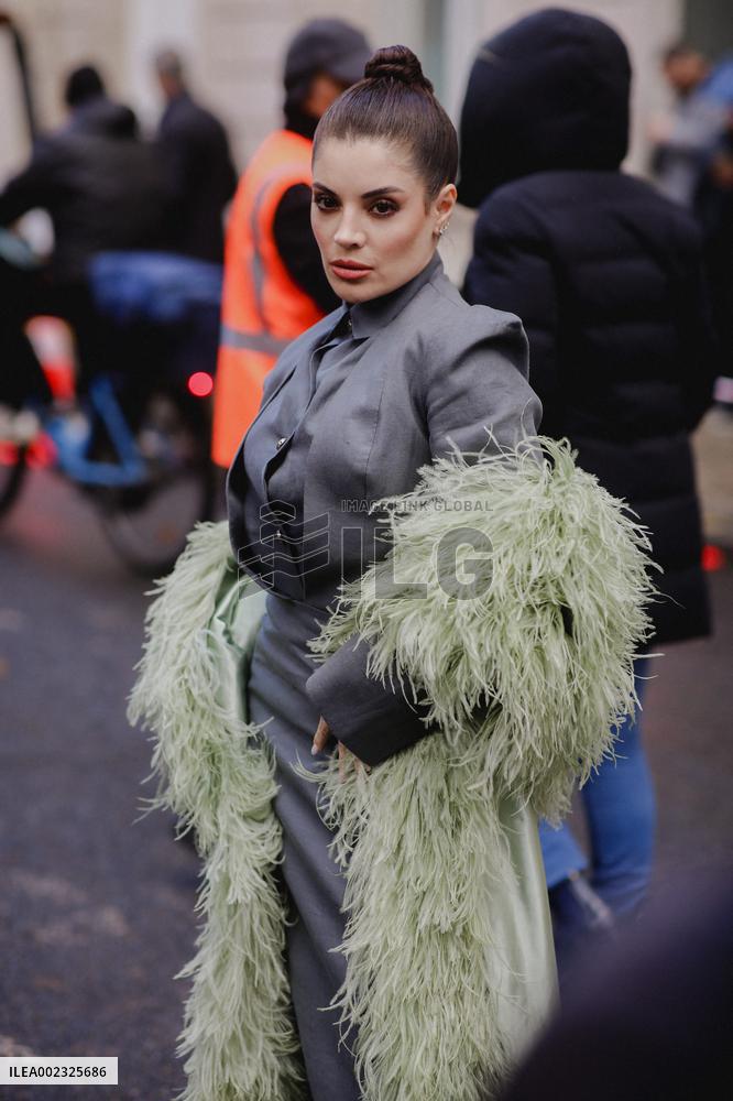 PFW - Street Style At Georges Hobeika