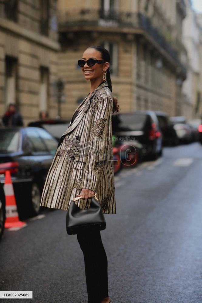 PFW - Street Style At Georges Hobeika