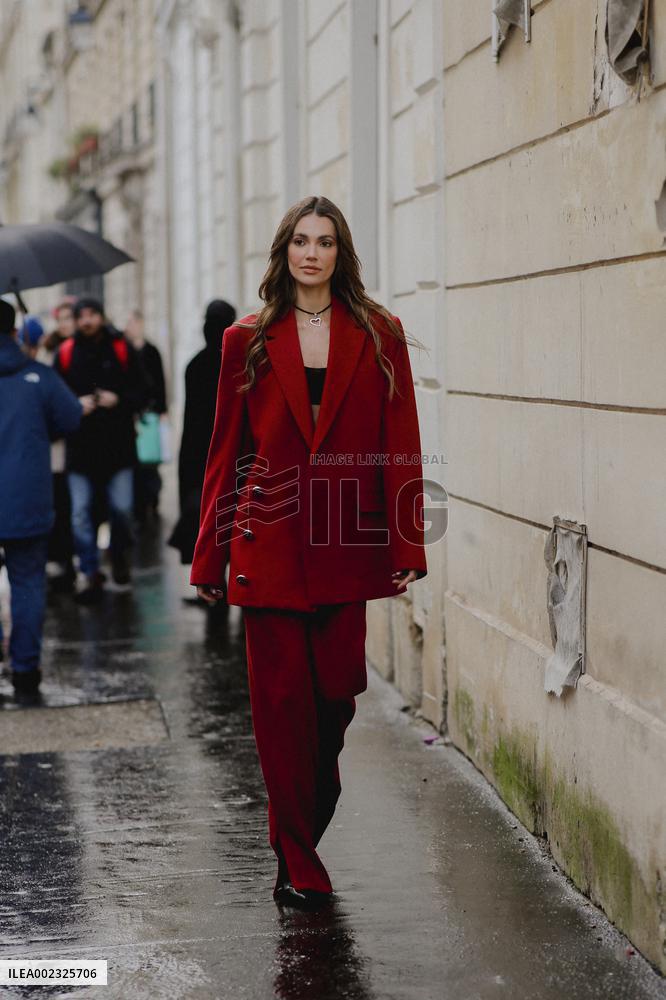 PFW - Street Style At Georges Hobeika